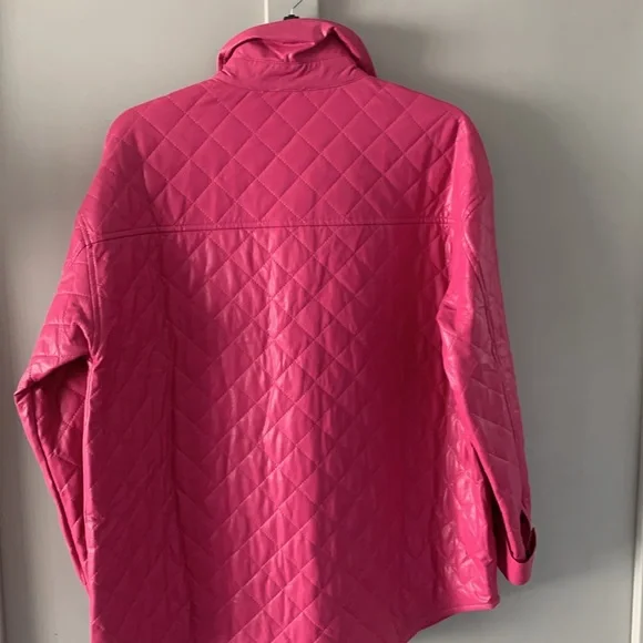 ODDY Pink Quilted Jacket Snap light weight - Picture 5 of 5